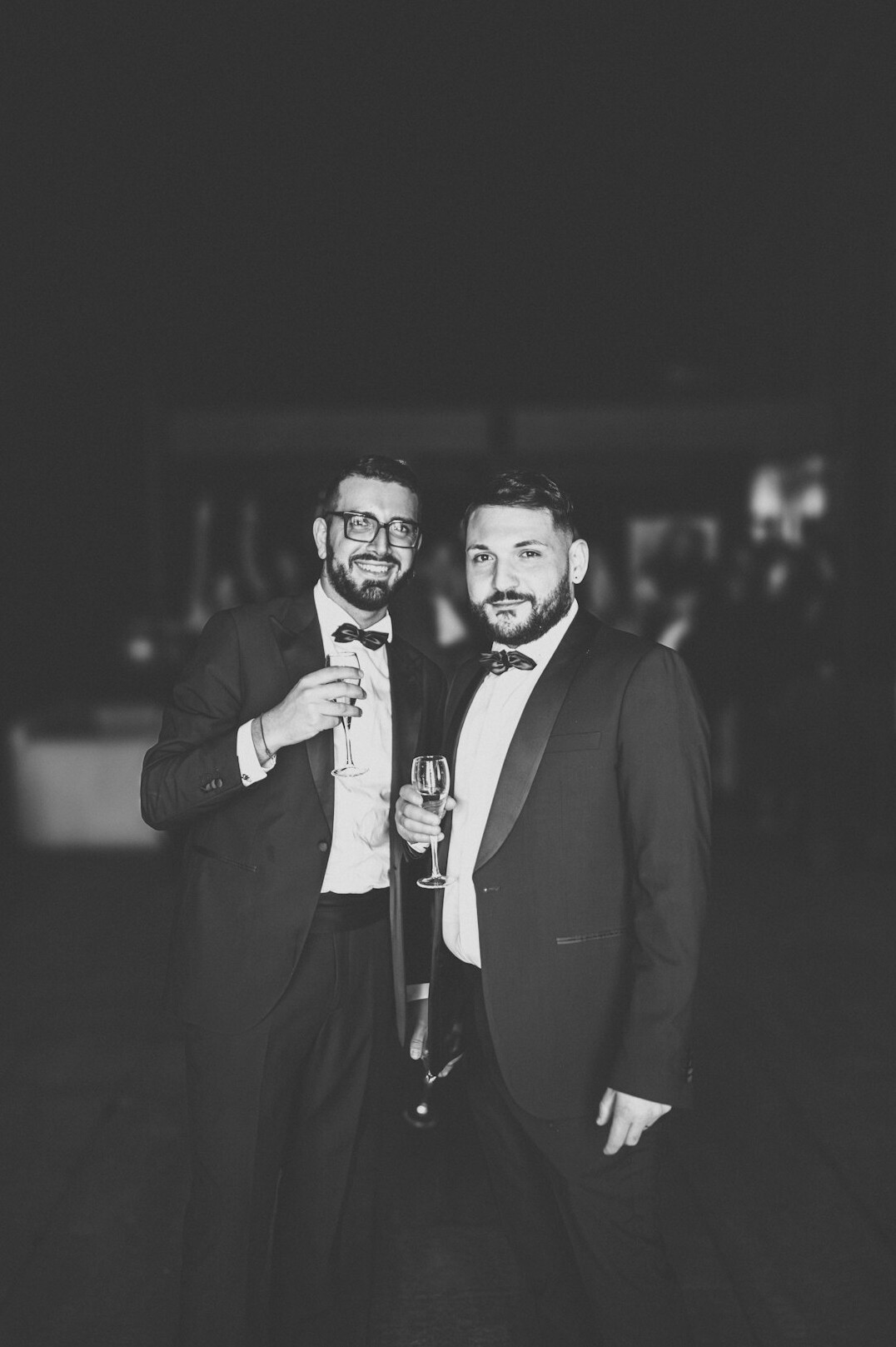 Elegant couple dressed formally at a gala event